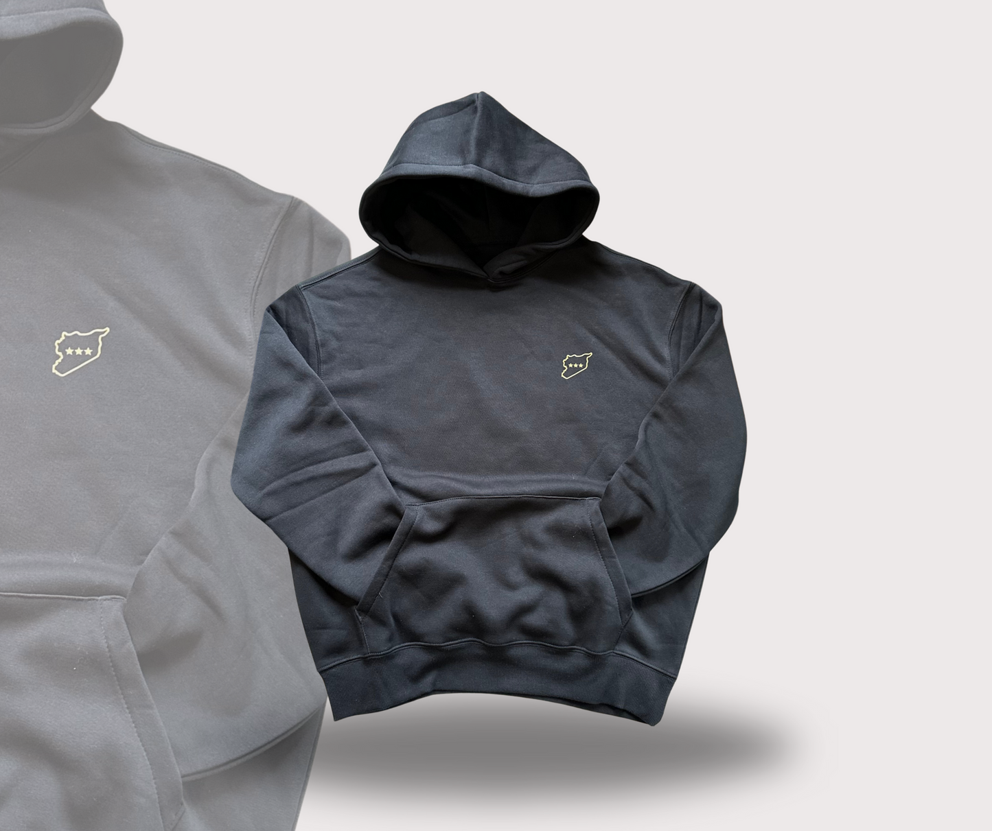 Free Syria Hoodie Black Gold | سوريا الحرة