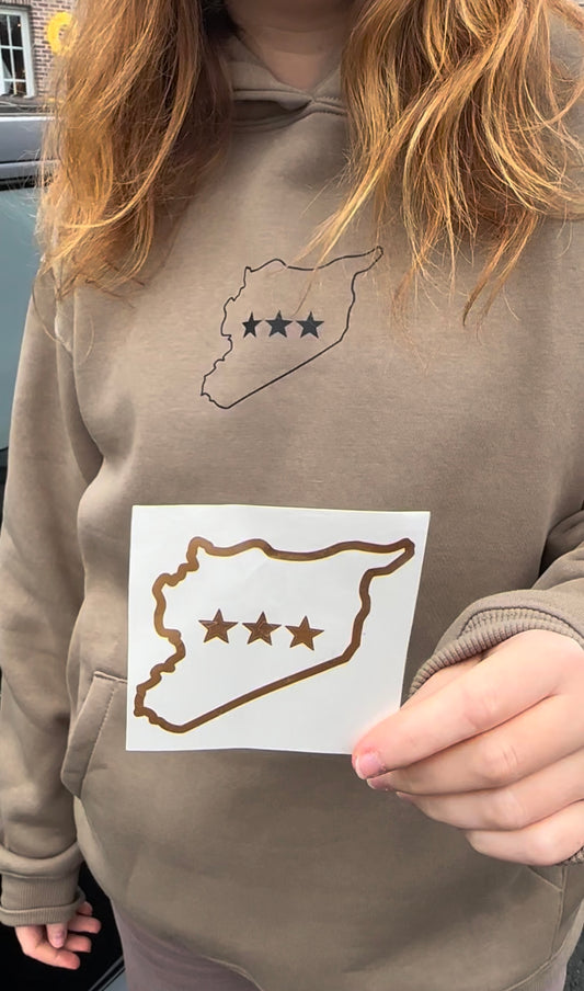 Sticker kaart vrije Syrië